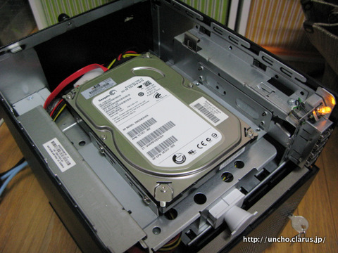 250GBのHDDは5インチベイへ